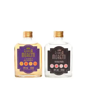 kit Cachaça Prata 150 ml + Cachaça 4 Madeiras 150ml